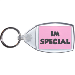 Im Special - Clear Plastic Key Ring Size Choice New