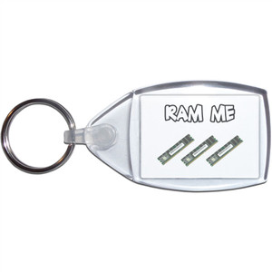 Ram Me - Clear Plastic Key Ring Size Choice New Ram Me - Clear Plastic Key Ring Size Choice New