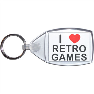 I Love Retro Games - Clear Plastic Key Ring I Love Retro Games - Clear Plastic Key Ring
