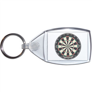 Dartboard - Clear Plastic Key Ring Size Choice New Dartboard - Clear Plastic Key Ring Size Choice New