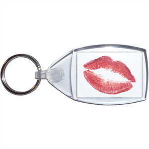Lips - Clear Plastic Key Ring Size Choice New Lips - Clear Plastic Key Ring Size Choice New