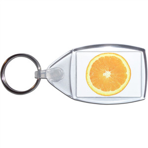 Orange - Clear Plastic Key Ring Size Choice New Orange - Clear Plastic Key Ring Size Choice New