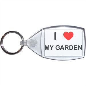 I Love My Garden - Clear Plastic Key Ring I Love My Garden - Clear Plastic Key Ring