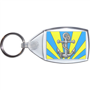 Anchor - Clear Plastic Key Ring Size Choice New Anchor - Clear Plastic Key Ring Size Choice New