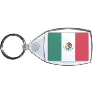 Mexico Flag - Clear Plastic Key Ring Size Choice New Mexico Flag - Clear Plastic Key Ring Size Choice New