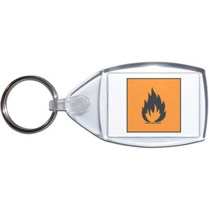 Flammable - Clear Plastic Key Ring Size Choice New Flammable - Clear Plastic Key Ring Size Choice New