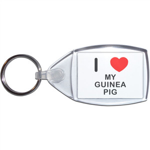 I Love My Guinea Pig - Clear Plastic Key Ring Size Choice New I Love My Guinea Pig - Clear Plastic Key Ring Size Choice New