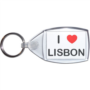 I Love Lisbon - Clear Plastic Key Ring Size Choice New