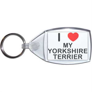 I Love My Yorkshire Terrier - Clear Plastic Key Ring I Love My Yorkshire Terrier - Clear Plastic Key Ring