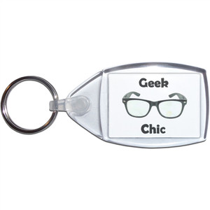 Geek Chic - Clear Plastic Key Ring Size Choice New