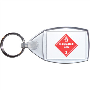 Flammable Gas - Clear Plastic Key Ring Size Choice New Flammable Gas - Clear Plastic Key Ring Size Choice New