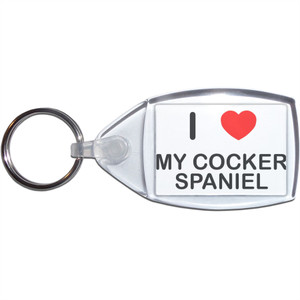I Love My Cocker Spaniel - Clear Plastic Key Ring I Love My Cocker Spaniel - Clear Plastic Key Ring