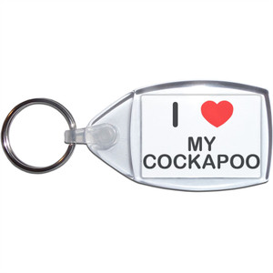I Love My Cockapoo - Clear Plastic Key Ring I Love My Cockapoo - Clear Plastic Key Ring
