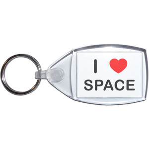 I Love Space - Small Plastic Key Ring