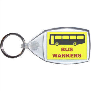 Bus W*nkers - Clear Plastic Key Ring Size Choice New Bus W*nkers - Clear Plastic Key Ring Size Choice New