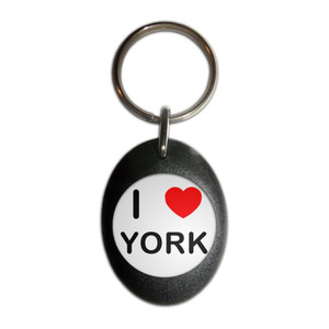 I Love York - Plastic Oval Key Ring I Love York - Plastic Oval Key Ring