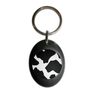 Cow Pattern - Plastic Oval Key Ring Cow Pattern - Plastic Oval Key Ring
