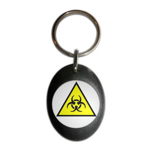 Biohazard - Plastic Oval Key Ring