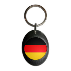 Germany Flag - Plastic Oval Key Ring Germany Flag - Plastic Oval Key Ring
