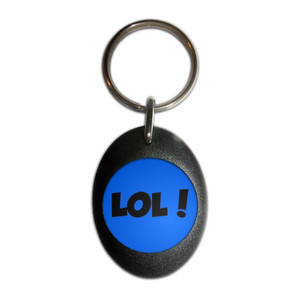 LOL! Laugh Out Loud! - Plastic Oval Key Ring LOL! Laugh Out Loud! - Plastic Oval Key Ring