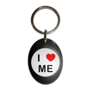 I Love Me - Plastic Oval Key Ring I Love Me - Plastic Oval Key Ring