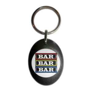 Fruit Machine Bar - Plastic Oval Key Ring Fruit Machine Bar - Plastic Oval Key Ring