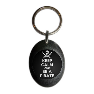 Keep Calm and Be A Pirate - Plastic Oval Key Ring Keep Calm and Be A Pirate - Plastic Oval Key Ring