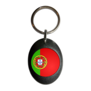 Portugal Flag - Plastic Oval Key Ring Portugal Flag - Plastic Oval Key Ring