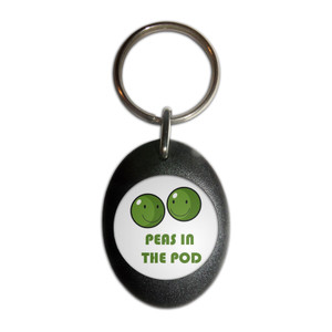 Peas in the Pod - Plastic Oval Key Ring Peas in the Pod - Plastic Oval Key Ring