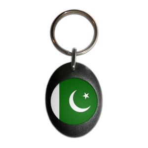 Pakistan Flag - Plastic Oval Key Ring Pakistan Flag - Plastic Oval Key Ring