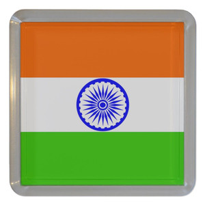 India Flag - Plastic Tea Coaster / Beer Mat India Flag - Plastic Tea Coaster / Beer Mat