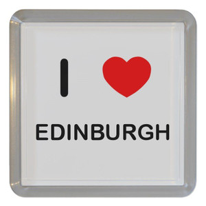 I Love Edinburgh - Plastic Tea Coaster / Beer Mat