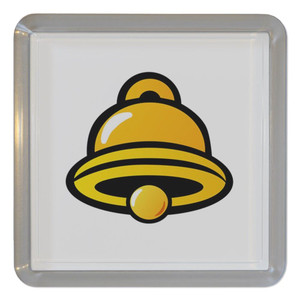 Fruit Machine Bell - Plastic Tea Coaster / Beer Mat Fruit Machine Bell - Plastic Tea Coaster / Beer Mat