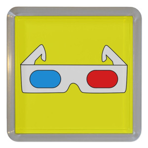 3D Glasses - Plastic Tea Coaster / Beer Mat