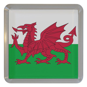 Wales Flag - Plastic Tea Coaster / Beer Mat