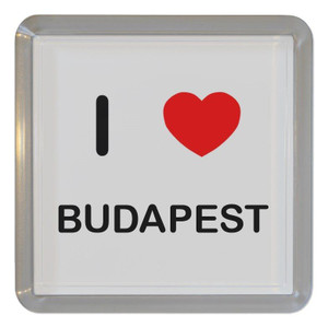 I Love Budapest - Plastic Tea Coaster / Beer Mat