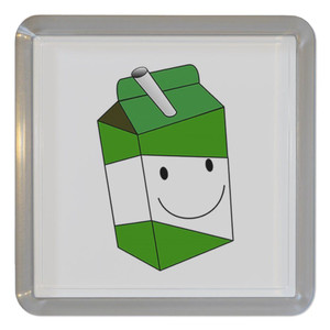 Apple Juice Carton - Plastic Tea Coaster / Beer Mat Apple Juice Carton - Plastic Tea Coaster / Beer Mat