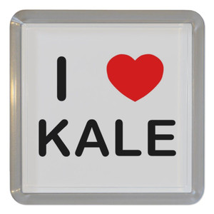 I Love Kale - Plastic Tea Coaster / Beer Mat
