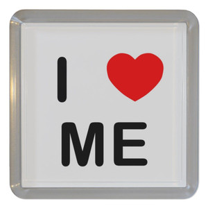 I Love Me - Plastic Tea Coaster / Beer Mat