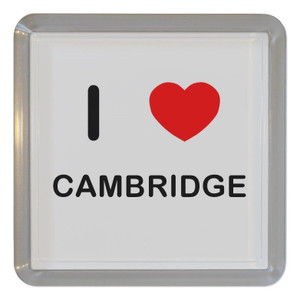 I Love Cambridge - Plastic Tea Coaster / Beer Mat