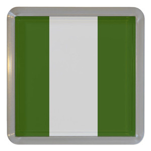 Nigeria Flag - Plastic Tea Coaster / Beer Mat