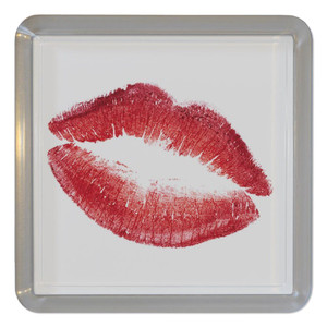 Lips - Plastic Tea Coaster / Beer Mat