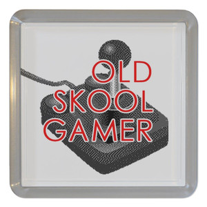 Old Skool Gamer - Plastic Tea Coaster / Beer Mat Old Skool Gamer - Plastic Tea Coaster / Beer Mat