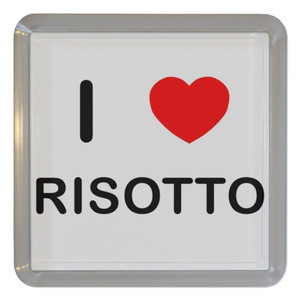 I Love Risotto - Plastic Tea Coaster / Beer Mat
