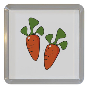 Carrots - Plastic Tea Coaster / Beer Mat