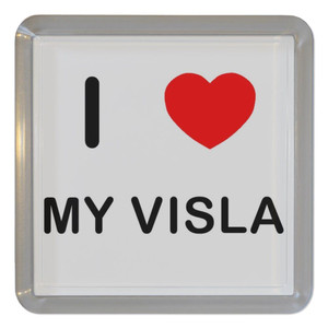 I Love My Visla - Plastic Tea Coaster / Beer Mat