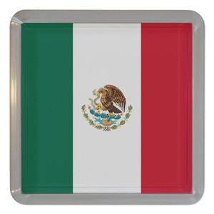 Mexico Flag - Plastic Tea Coaster / Beer Mat