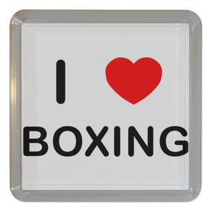 I Love Boxing - Plastic Tea Coaster / Beer Mat