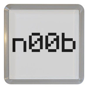 n00b - Plastic Tea Coaster / Beer Mat n00b - Plastic Tea Coaster / Beer Mat