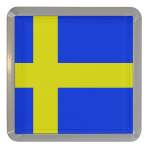 Sweden Flag - Plastic Tea Coaster / Beer Mat